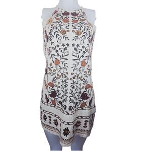 Zara Trafaluc Embroidered Beaded Tank Tunic Mini Women's Dress S